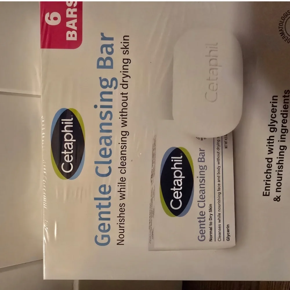 Cetaphil Gentle Cleansing Moisturizes Bar 6 pack 4.5 oz Each